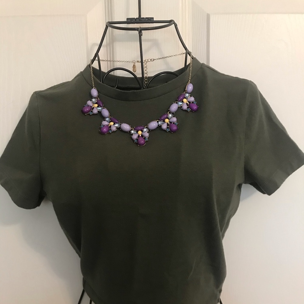 Purple statement necklace